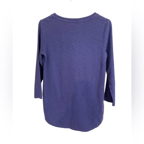 Tommy Bahama 100% Cotton Long Sleeve High Low Tunic, Blue, Stretch - Picture 3 of 6